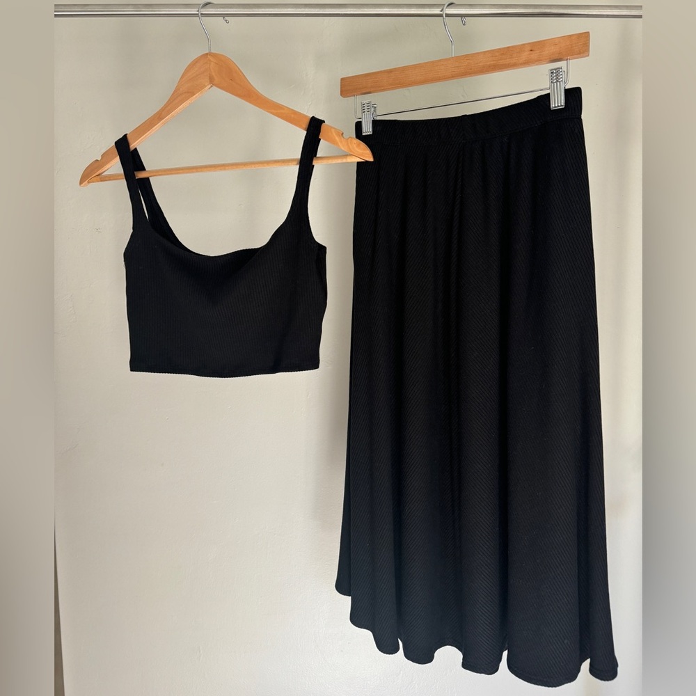 Reformation: Molly Two-Piece in BLACK (Size M)